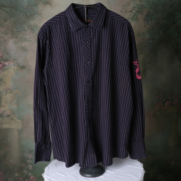 Ben Sherman DkBrown Pinstripe Buck Windsor Warrior - Picture 2 of 8